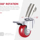 Neewer 3-pack 75mm Diameter Swivel Caster Wheels for C-Stands | CameraStuff | South Africa Gauteng Online Shop