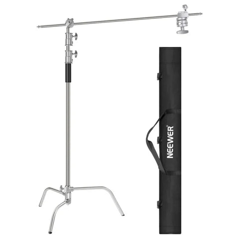 Neewer 300cm Adjustable C-Stand Light Stand with Extension Boom Arm, Removable Turtle-Base and Carry Bag | CameraStuff | South Africa Gauteng Online Shop