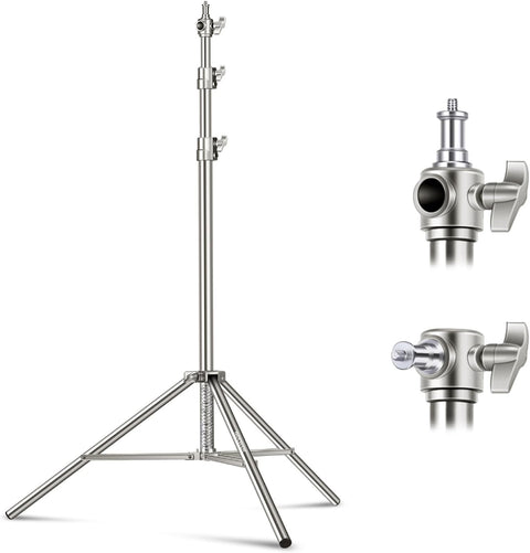 Neewer 300cm Heavy-Duty Silver Stainless Steel Spring-Cushioned Light Stand | CameraStuff | South Africa Gauteng Online Shop