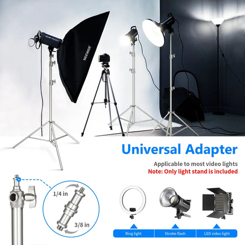 Neewer 300cm Heavy-Duty Silver Stainless Steel Spring-Cushioned Light Stand | CameraStuff | South Africa Gauteng Online Shop