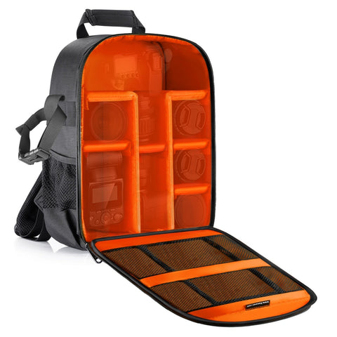 Neewer 30x14x37cm Orange Interior Nylon Camera Backpack with Removable Partition | CameraStuff | South Africa Gauteng Online Shop