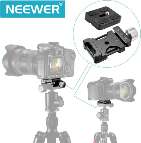 Neewer 38mm Screw Knob Clamp Plate DC-38Q and Universal Quick Release Plate PU50 | CameraStuff | South Africa Gauteng Online Shop