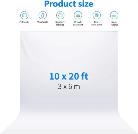 Neewer 3x6m White Polyester Fabric Backdrop | CameraStuff | South Africa Gauteng Online Shop