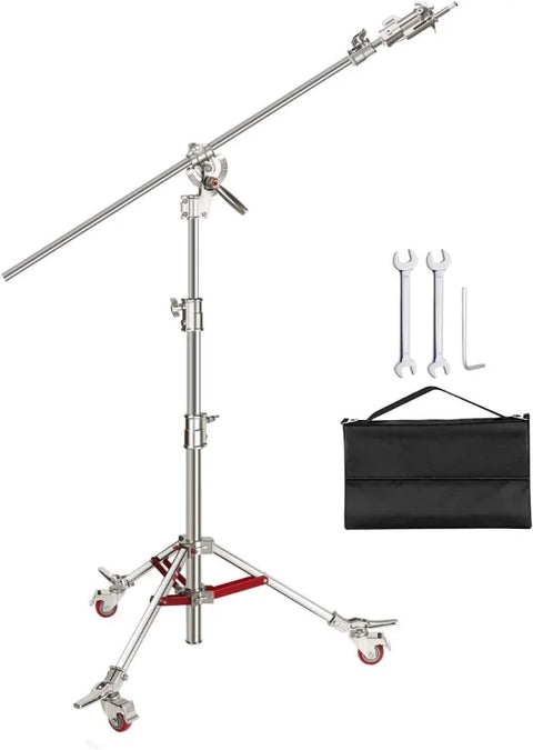 Neewer 440cm Dolly Stainless Steel C-Stand Light Stand with Casters (L6-2400) | CameraStuff | South Africa Gauteng Online Shop