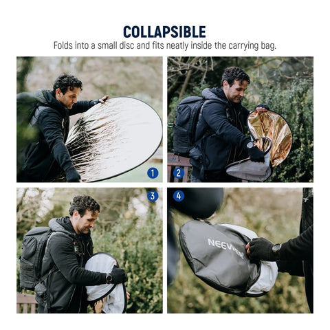 Neewer 5-in-1 110cm Round Reflector Kit with Holder Clip & Bag | CameraStuff | South Africa Gauteng Online Shop