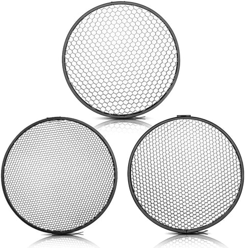 Neewer 7inch/ 18cm Standard Reflector Diffuser with 10/30/50 Degree Honeycomb Grid for Bowens Mount | CameraStuff | South Africa Gauteng Online Shop