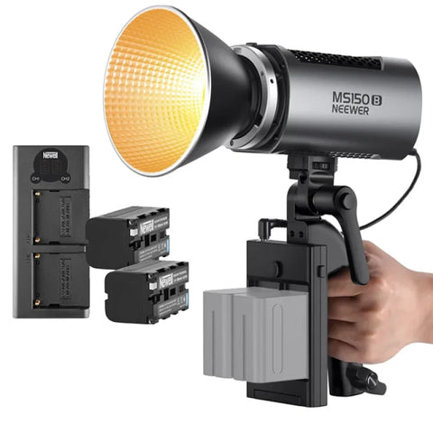 Neewer Bundle | Neewer MS150B Bi-Colour Constant Light + 2 x NP-F770 Batteries and Dual Charger | CameraStuff | South Africa Gauteng Online Shop