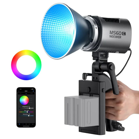 Neewer Bundle | Neewer MS60C RGB Constant Light + 2 x NP-F770 Batteries and Dual Charger | CameraStuff | South Africa Gauteng Online Shop