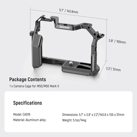 Neewer CA019 Camera Cage For Canon M50/M50 II | CameraStuff | South Africa Gauteng Online Shop