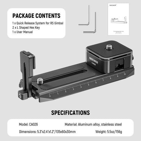 Neewer CA026 Quick Release System For DJI RS 2 RSC 2 RS 3 RS 3 PRO | CameraStuff | South Africa Gauteng Online Shop