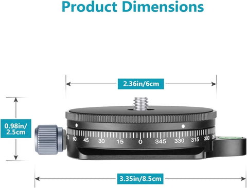 Neewer Camera Panoramic Panning Base with Style Plate | CameraStuff | South Africa Gauteng Online Shop