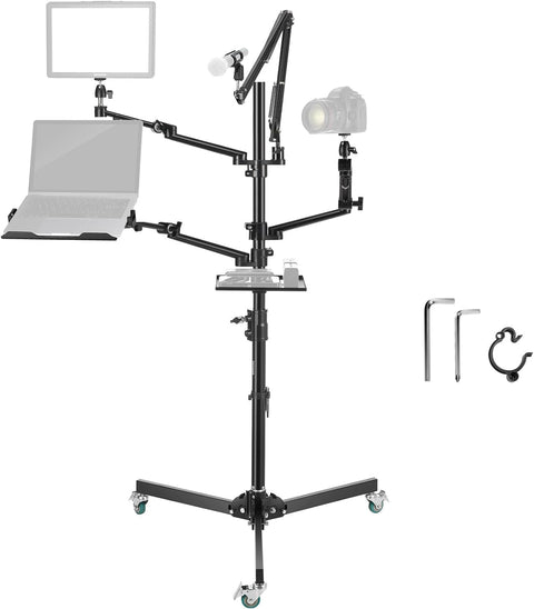 Neewer DS010 Mobile Live Streaming Multi Mount Light Stand with Wheels | CameraStuff | South Africa Gauteng Online Shop