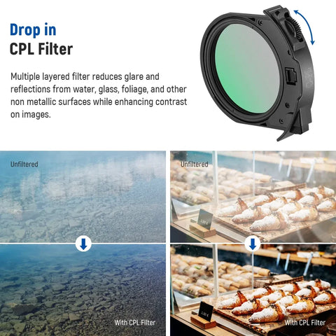 Neewer EF to RF Mount Adapter with Drop in CPL Filter | CameraStuff | South Africa Gauteng Online Shop