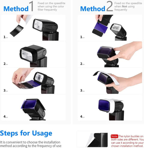 Neewer Gels Pack for Speedlights/Flashes x 35 + Velcro Strap & Holder Sleeve | CameraStuff | South Africa Gauteng Online Shop