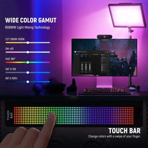 Neewer GL1C 48W RGBWW Streaming LED Constant Light Panel with Desktop Mount | CameraStuff | South Africa Gauteng Online Shop