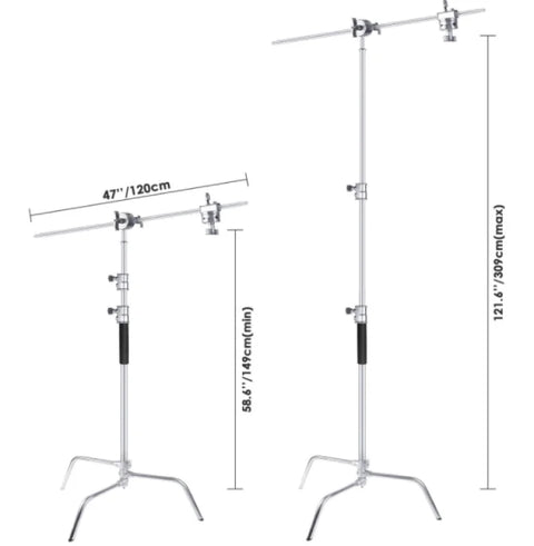 Neewer Heavy-Duty C-Stand with Arm Grip Heads & Rocky Mountain Sliding Leg 309cm (10093452) | CameraStuff | South Africa Gauteng Online Shop