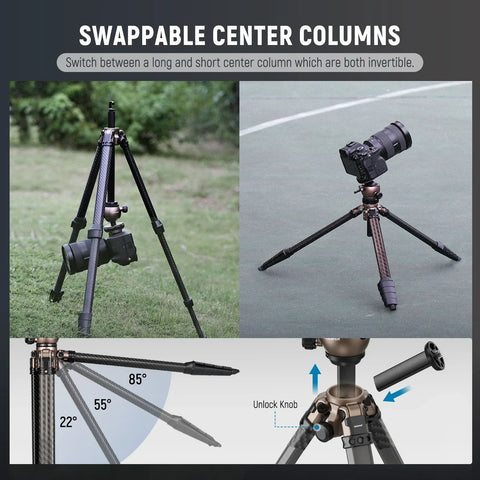 Neewer LITETRIP LT35 155cm Carbon Fiber Travel Tripod with 360" Pano Head | CameraStuff | South Africa Gauteng Online Shop