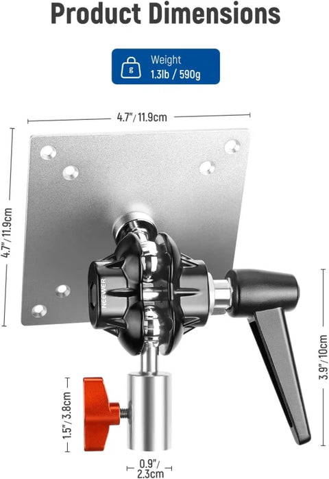 Neewer MA001 VESA Monitor Screen Mount Adapter With 5/8" Ball Head | CameraStuff | South Africa Gauteng Online Shop