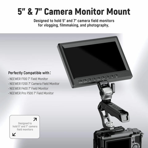 Neewer MA013 Silver Swivel and Tilt Camera Monitor Mount with Cold Shoe | CameraStuff | South Africa Gauteng Online Shop