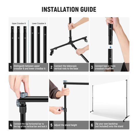 Neewer NK-02 3m x 2.1m Backdrop Stand with Casters | CameraStuff | South Africa Gauteng Online Shop