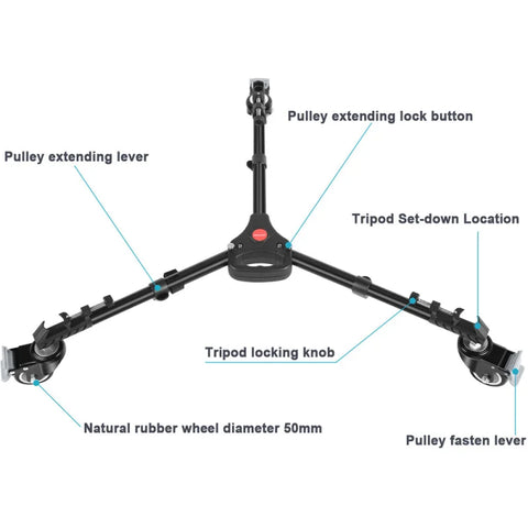 Neewer NW-600 Pro Photography Tripod Dolly for Tripods & Light Stands | CameraStuff | South Africa Gauteng Online Shop