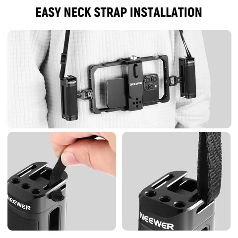 Neewer PA009S Smartphone Video Rig Camera Cage with Shoulder Strap | CameraStuff | South Africa Gauteng Online Shop