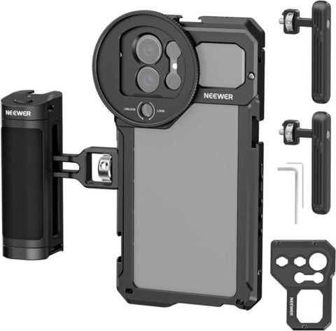 Neewer PA021 S23 Ultra Phone Cage Video Rig with Bluetooth Shutter Button Side Handle | CameraStuff | South Africa Gauteng Online Shop