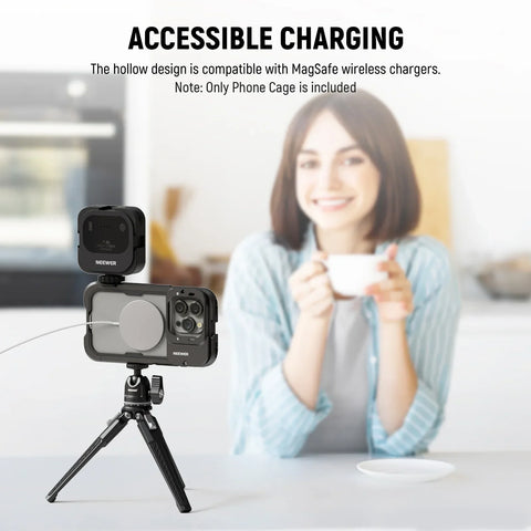 NEEWER PA023 Metal Cage For iPhone 15 Pro with 67mm Filter Mount and Handles | CameraStuff | South Africa Gauteng Online Shop