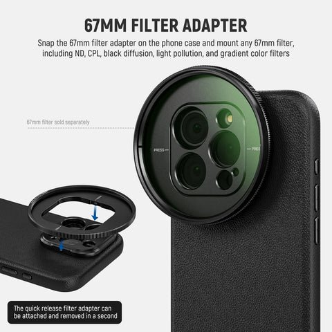 Neewer PA053 iPhone 15 Pro Case with 17mm/67mm Filter Adapter Ring | CameraStuff | South Africa Gauteng Online Shop