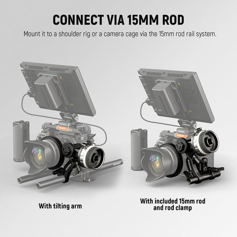 Neewer PG001 Mini Follow Focus with A/B Stops & 15mm Rod for Camera Cages & Rigs | CameraStuff | South Africa Gauteng Online Shop