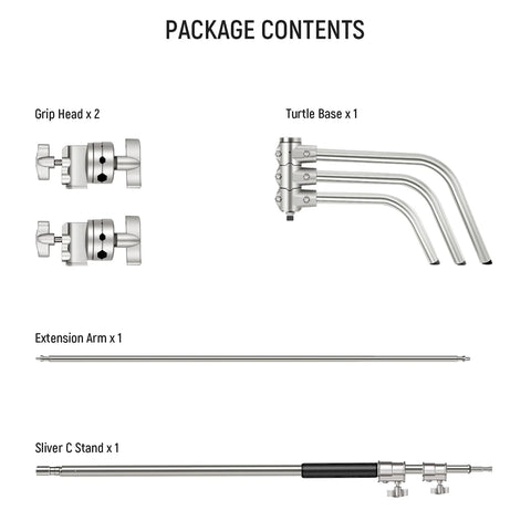 Neewer SC340AW 330cm Air-Cushioned Stainless Steel C-Stand with Boom Arm and Wheels | CameraStuff | South Africa Gauteng Online Shop