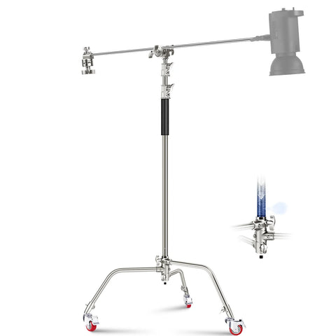 Neewer SC340AW 330cm Air-Cushioned Stainless Steel C-Stand with Boom Arm and Wheels | CameraStuff | South Africa Gauteng Online Shop