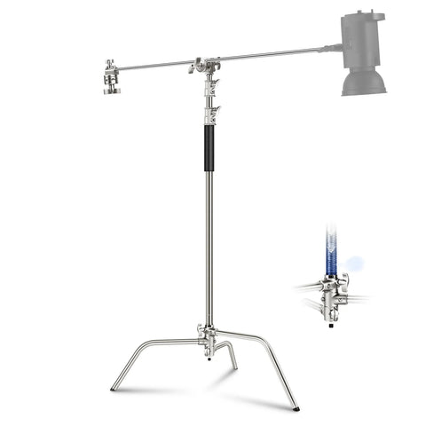 Neewer SC340AW 330cm Air-Cushioned Stainless Steel C-Stand with Boom Arm and Wheels | CameraStuff | South Africa Gauteng Online Shop