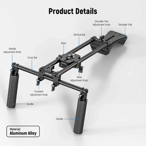 Neewer SR004 Universal Shoulder Camera Rig Kit with 15mm Rods and Dual Handles | CameraStuff | South Africa Gauteng Online Shop