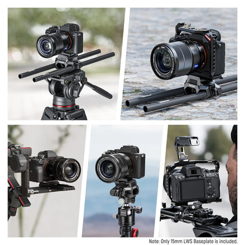 Neewer SR006 LWS 15mm Rod  Arca-Type Baseplate with Quick-Release Plate for Camera Cages & Rigs | CameraStuff | South Africa Gauteng Online Shop