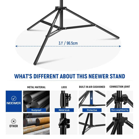 Neewer ST-260AC 260cm Heavy-Duty Aluminium Air-Cushioned Light Stand | CameraStuff | South Africa Gauteng Online Shop