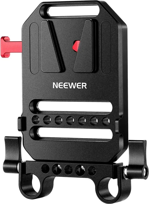 Neewer ST-43 V-Mount 1/4" & 3/8" Threads Battery Plate for 15mm Rods | CameraStuff | South Africa Gauteng Online Shop