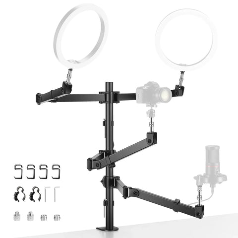 Neewer ST004 Desktop Live Broadcast Stand With 4 Adjustable Boom Arms | CameraStuff | South Africa Gauteng Online Shop