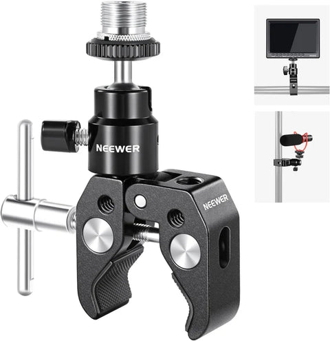 Neewer ST48 Crab Clamp Articulated 1/4 Mini Ball Head For Microphones and Camera Lighting Accessories | CameraStuff | South Africa Gauteng Online Shop