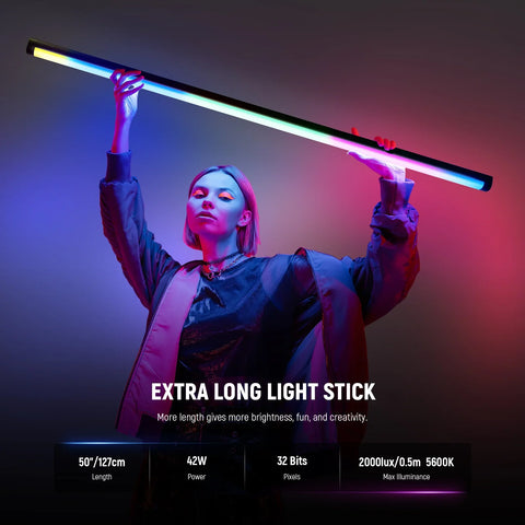 Neewer TL120 42w Pixel RGBWW LED Constant Light Stick Tube 120cm | CameraStuff | South Africa Gauteng Online Shop