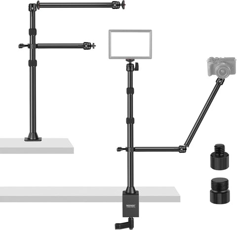 Neewer TL253A Dual-Arm Desktop Streaming Camera Mount Stand with 1/4" Ball Head & Clamp | CameraStuff | South Africa Gauteng Online Shop