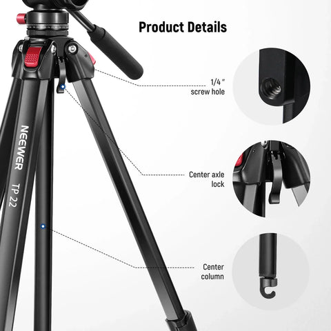 Neewer TP22 63inch/160cm Travel Tripod | CameraStuff | South Africa Gauteng Online Shop