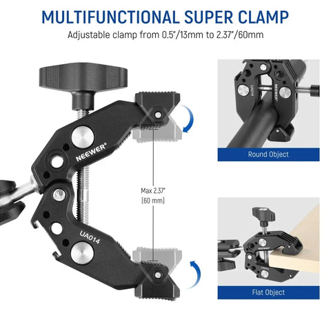 Neewer UA014 Double Super Clamp Camera and Accessory Mount | CameraStuff | South Africa Gauteng Online Shop