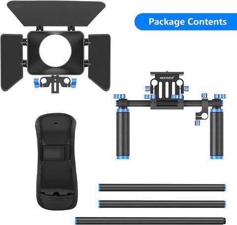 Neewer Universal Shoulder Camera Rig Kit with Matte Box, 15mm Rods and Dual Handles | CameraStuff | South Africa Gauteng Online Shop