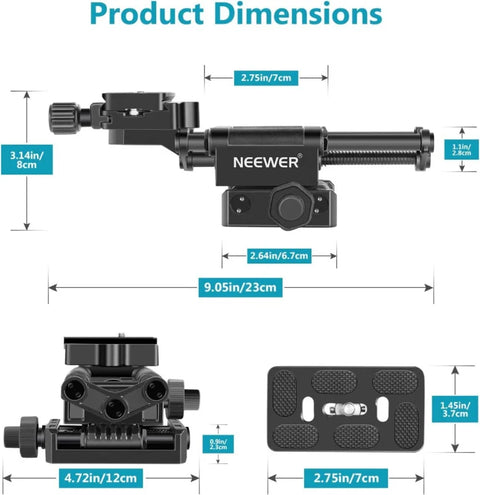 Neewer Upgraded Pro 4-Way Macro Focusing Rail Slider | CameraStuff | South Africa Gauteng Online Shop