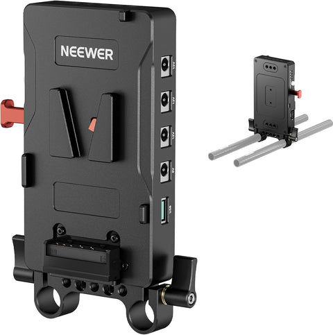 Neewer VB-A1 V Mount Battery Adapter Plate for 15mm Rods | CameraStuff | South Africa Gauteng Online Shop