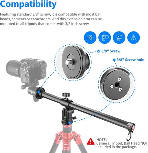 Neewer ZW-02 Boom Arm for Tripod 50cm Horizontal Center Column | CameraStuff | South Africa Gauteng Online Shop