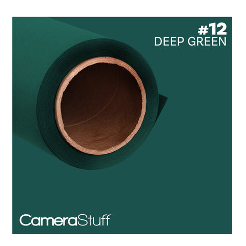 Camerastuff Seamless Paper Backdrop 1.35x10m no012 Deep Green | CameraStuff | South Africa Gauteng Online Shop