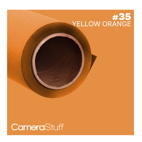 Camerastuff Seamless Paper Backdrop 1.35x10m no35 Yellow Orange | CameraStuff | South Africa Gauteng Online Shop