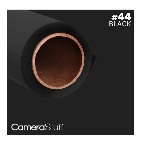 Camerastuff Seamless Paper Backdrop 1.35x10m No44 Black | CameraStuff | South Africa Gauteng Online Shop